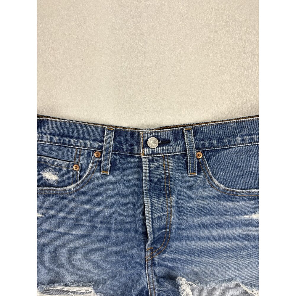 Levi's Women's Distressed Denim Cutoff Shorts Size 28 - Picture 7 of 11